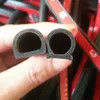 Black Weather Stripping Seal Strip for Doors/Windows D Z P Rubber Self-Adhesive Weatherstrip Gap Blocker