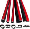 Black Weather Stripping Seal Strip for Doors/Windows D Z P Rubber Self-Adhesive Weatherstrip Gap Blocker