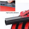 Black Weather Stripping Seal Strip for Doors/Windows D Z P Rubber Self-Adhesive Weatherstrip Gap Blocker