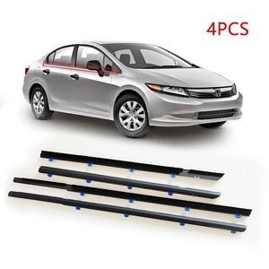4PCS Weatherstrip Windows Seal Door Belt Molding Weather-Strip for Honda Civic 2012 2013 2014 2015