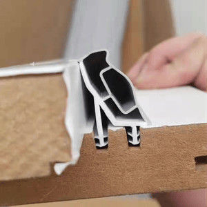 Aluminum Rubber Sound Insulation Wooden Door Magnetic Suction Sealing Strip Silent Magnetic Suction Wooden Door Seal