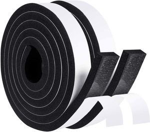 Self-Adhesive EVA Foam Insulation Tape White Weather Stripping Tape for Door Window Draught Excluder Anti-Collisi