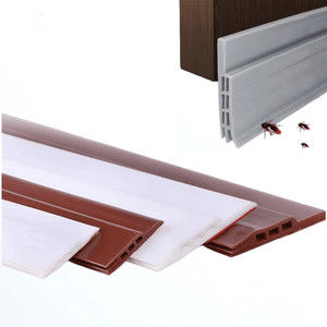 Silicone Rubber Door Sweep Draft Stopper Home Weather Stripping Under Door Bottom for Interior Doors Seal Strip